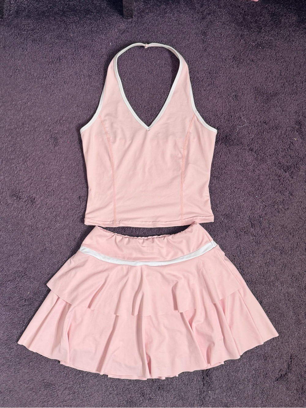 Pink Tennis Skirt and Top Set